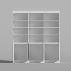 Famapy Libreria Grande Bianca: Ampio Spazio di Archiviazione in un Design Minimalista