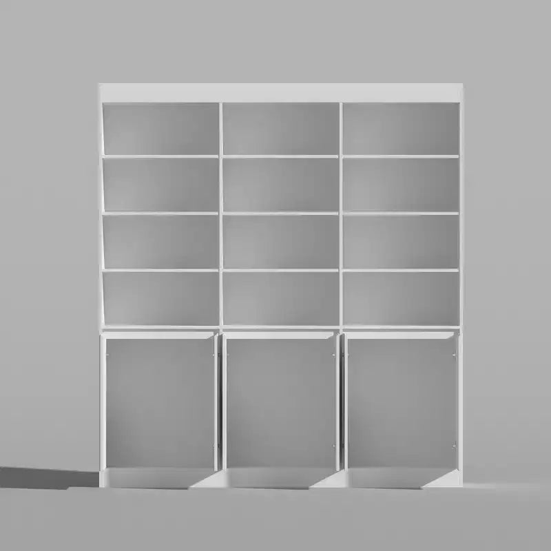 Famapy Libreria Grande Bianca: Ampio Spazio di Archiviazione in un Design Minimalista