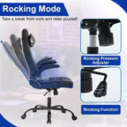BestMassage Sedia da Gaming, Sedia da Ufficio, Sedia da Scrivania per Computer con Supporto Lombare e Poggiatesta Regolabile, Sedia da Gamer in Pelle PU per Adulti