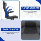 BestMassage Sedia da Gaming, Sedia da Ufficio, Sedia da Scrivania per Computer con Supporto Lombare e Poggiatesta Regolabile, Sedia da Gamer in Pelle PU per Adulti