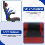 BestMassage Sedia da Gaming, Sedia da Ufficio, Sedia da Scrivania per Computer con Supporto Lombare e Poggiatesta Regolabile, Sedia da Gamer in Pelle PU per Adulti