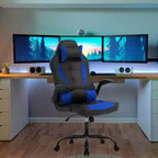 BestMassage Sedia da Gaming, Sedia da Ufficio, Sedia da Scrivania per Computer con Supporto Lombare e Poggiatesta Regolabile, Sedia da Gamer in Pelle PU per Adulti