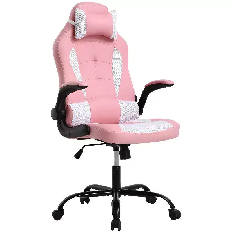 BestMassage Sedia da Gaming, Sedia da Ufficio, Sedia da Scrivania per Computer con Supporto Lombare e Poggiatesta Regolabile, Sedia da Gamer in Pelle PU per Adulti