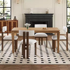 Christopher Knight Home Willow Set da Pranzo Imbottito 5 Pezzi in Legno e Metallo