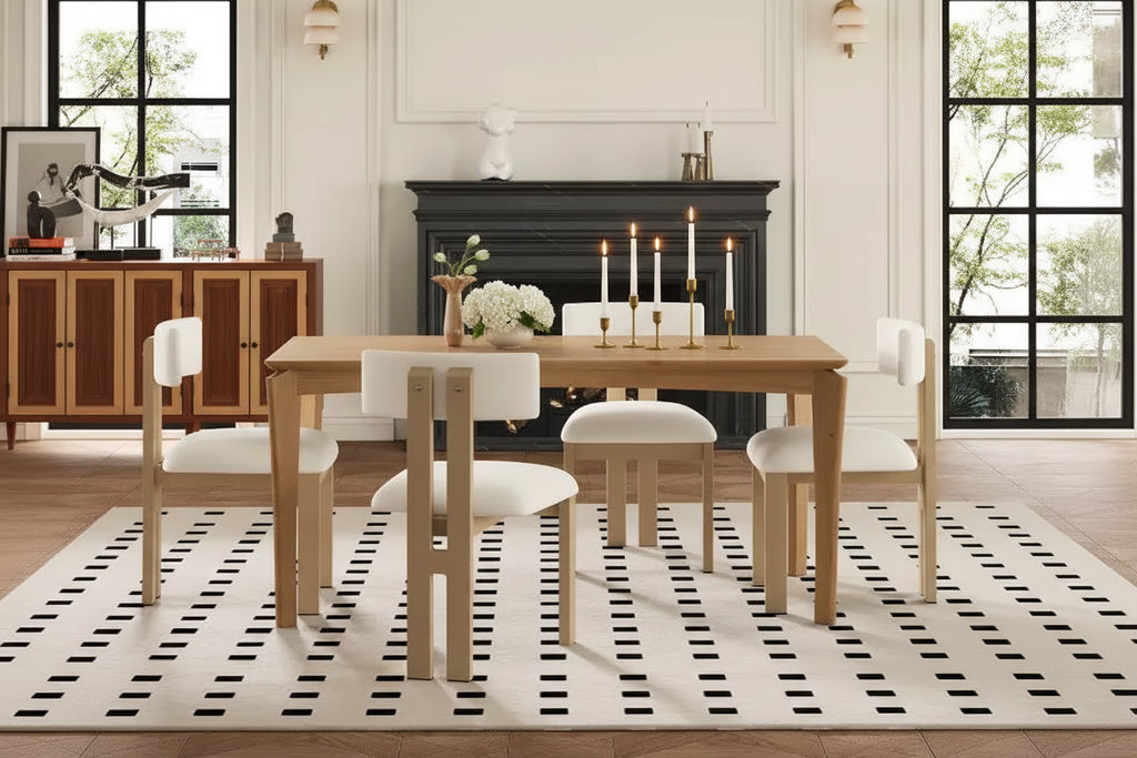 Christopher Knight Home Willow Set da Pranzo Imbottito 5 Pezzi in Legno e Metallo