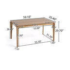 Christopher Knight Home Willow Set da Pranzo Imbottito 5 Pezzi in Legno e Metallo