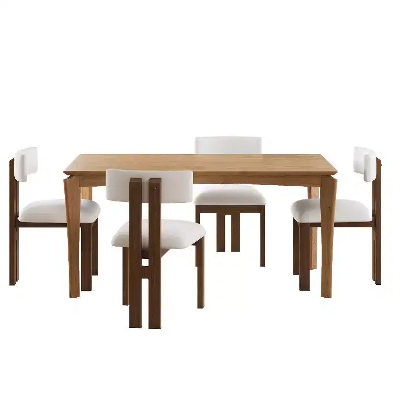 Christopher Knight Home Willow Set da Pranzo Imbottito 5 Pezzi in Legno e Metallo