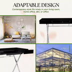 Kings Brand Furniture Scrivania da ufficio Logan con cassetti, vassoio tastiera e struttura a X Scrivania per computer, scrivania, scrivania da ufficio