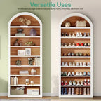78.74 Scaffale, Libreria ad arco in legno con ripiani espositivi