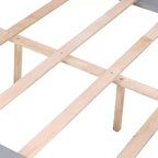 Letto a castello a due piazze con scaletta Telaio in legno con sponde alte per bambini Non è necessaria la rete a molle Robusto e salvaspazio Grigio
