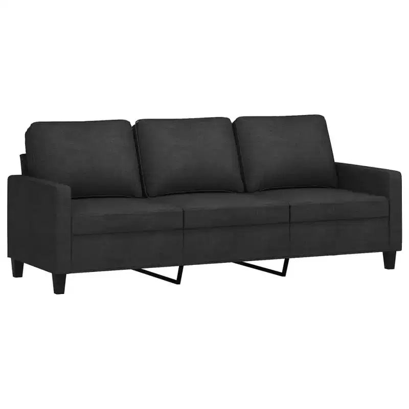 vidaXL Set Divani Nero Poliestere, Metallo, Textilene, Legno Multistrato