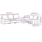 vidaXL Set Divani Nero Poliestere, Metallo, Textilene, Legno Multistrato