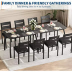 Set da pranzo da 5 pezzi per 4 persone, tavolo da cucina moderno e 4 sedie, struttura in metallo salvaspazio, per piccoli appartamenti, sala da pranzo