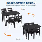 Set da pranzo da 5 pezzi per 4 persone, tavolo da cucina moderno e 4 sedie, struttura in metallo salvaspazio, per piccoli appartamenti, sala da pranzo