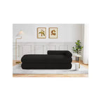Meridian Furniture, Panca Kennedy in tessuto effetto montone Teddy