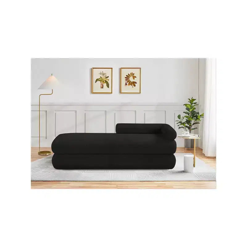 Meridian Furniture, Panca Kennedy in tessuto effetto montone Teddy