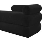 Meridian Furniture, Panca Kennedy in tessuto effetto montone Teddy