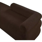 Meridian Furniture, Panca Kennedy in tessuto effetto montone Teddy