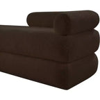 Meridian Furniture, Panca Kennedy in tessuto effetto montone Teddy