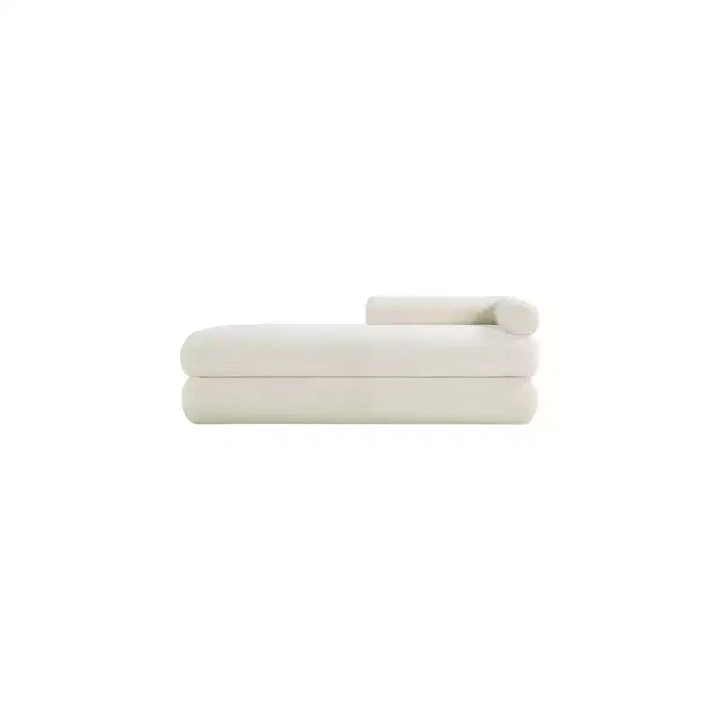 Meridian Furniture, Panca Kennedy in tessuto effetto montone Teddy