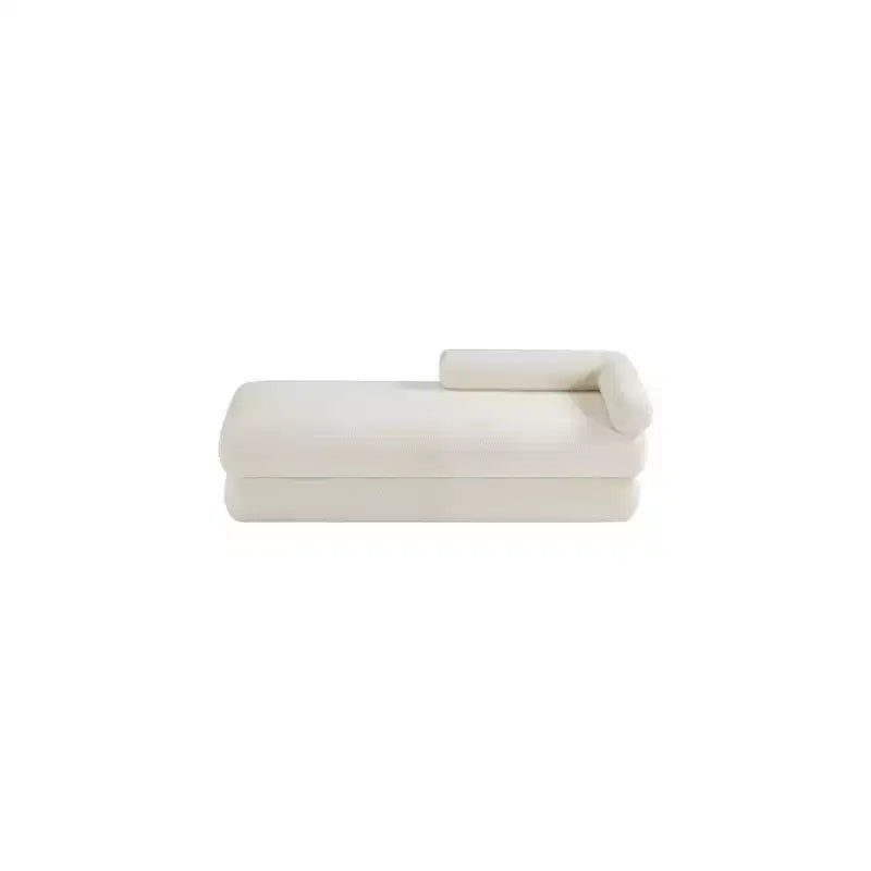 Meridian Furniture, Panca Kennedy in tessuto effetto montone Teddy