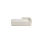 Meridian Furniture, Panca Kennedy in tessuto effetto montone Teddy