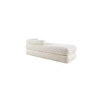 Meridian Furniture, Panca Kennedy in tessuto effetto montone Teddy