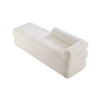 Meridian Furniture, Panca Kennedy in tessuto effetto montone Teddy