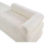 Meridian Furniture, Panca Kennedy in tessuto effetto montone Teddy