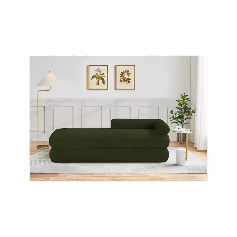 Meridian Furniture, Panca Kennedy in tessuto effetto montone Teddy