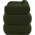 Meridian Furniture, Panca Kennedy in tessuto effetto montone Teddy