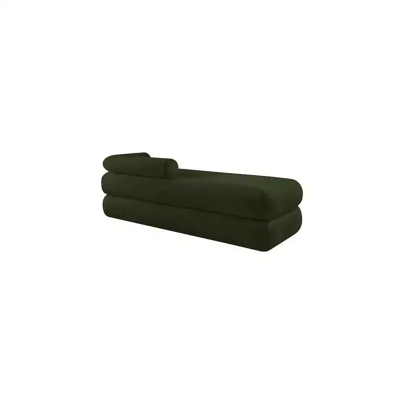 Meridian Furniture, Panca Kennedy in tessuto effetto montone Teddy