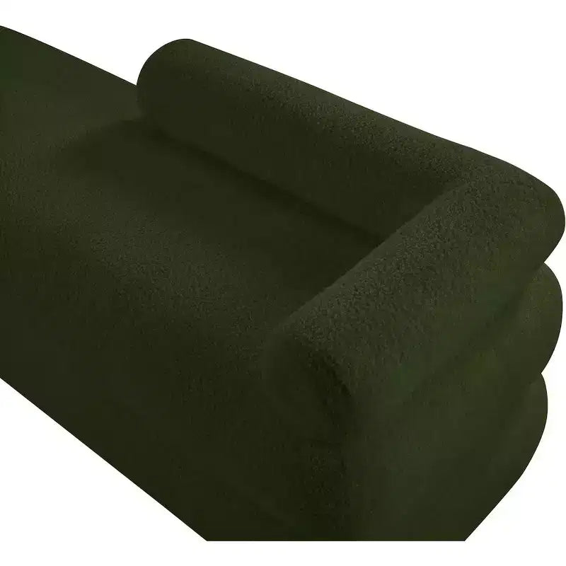 Meridian Furniture, Panca Kennedy in tessuto effetto montone Teddy
