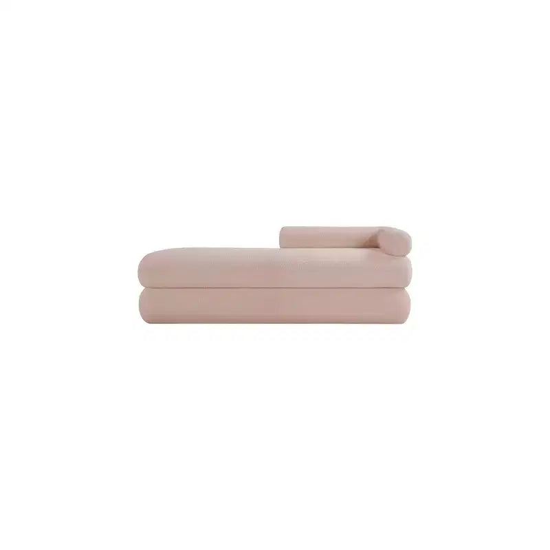 Meridian Furniture, Panca Kennedy in tessuto effetto montone Teddy