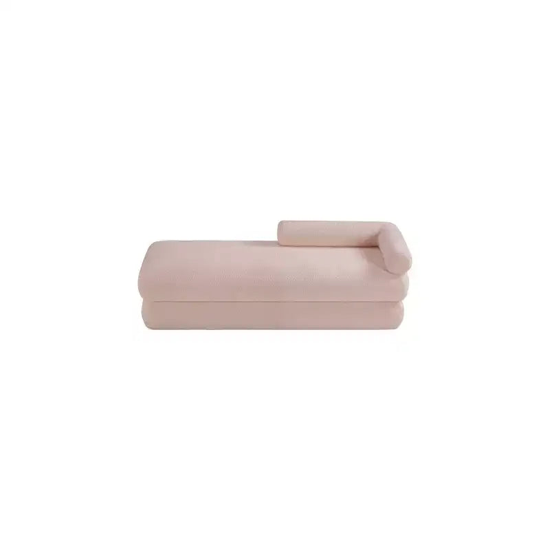 Meridian Furniture, Panca Kennedy in tessuto effetto montone Teddy