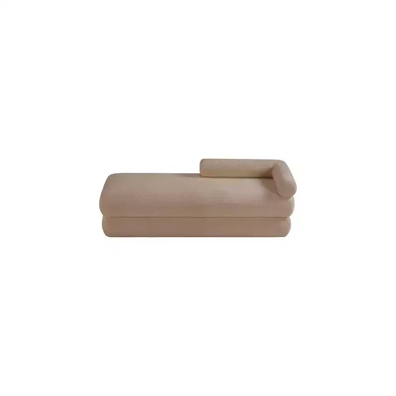 Meridian Furniture, Panca Kennedy in tessuto effetto montone Teddy