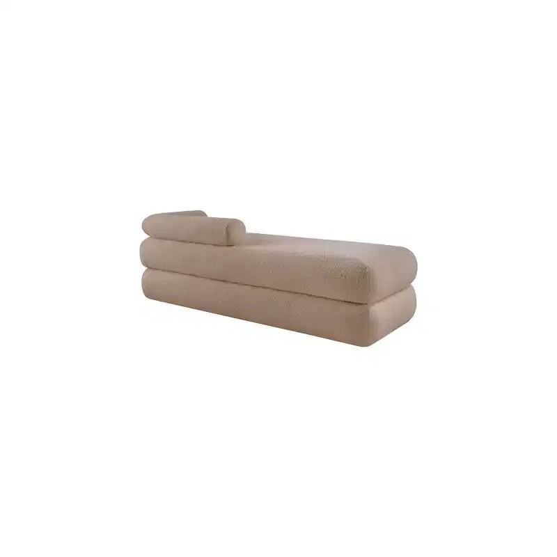 Meridian Furniture, Panca Kennedy in tessuto effetto montone Teddy