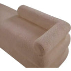 Meridian Furniture, Panca Kennedy in tessuto effetto montone Teddy