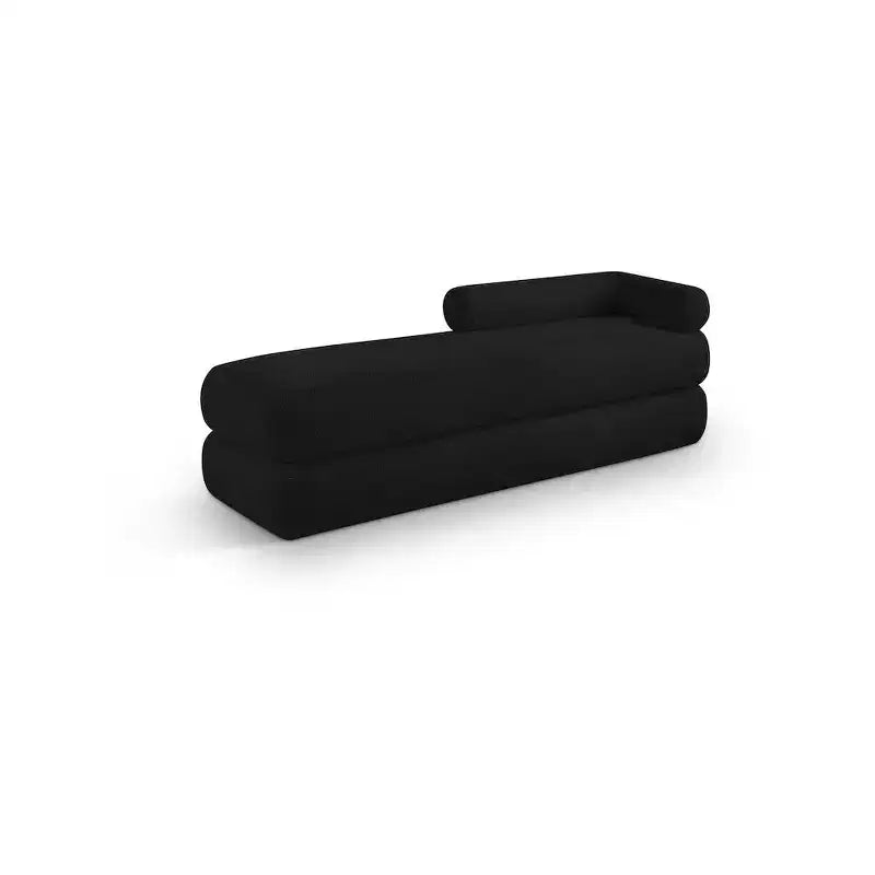 Meridian Furniture, Panca Kennedy in tessuto effetto montone Teddy