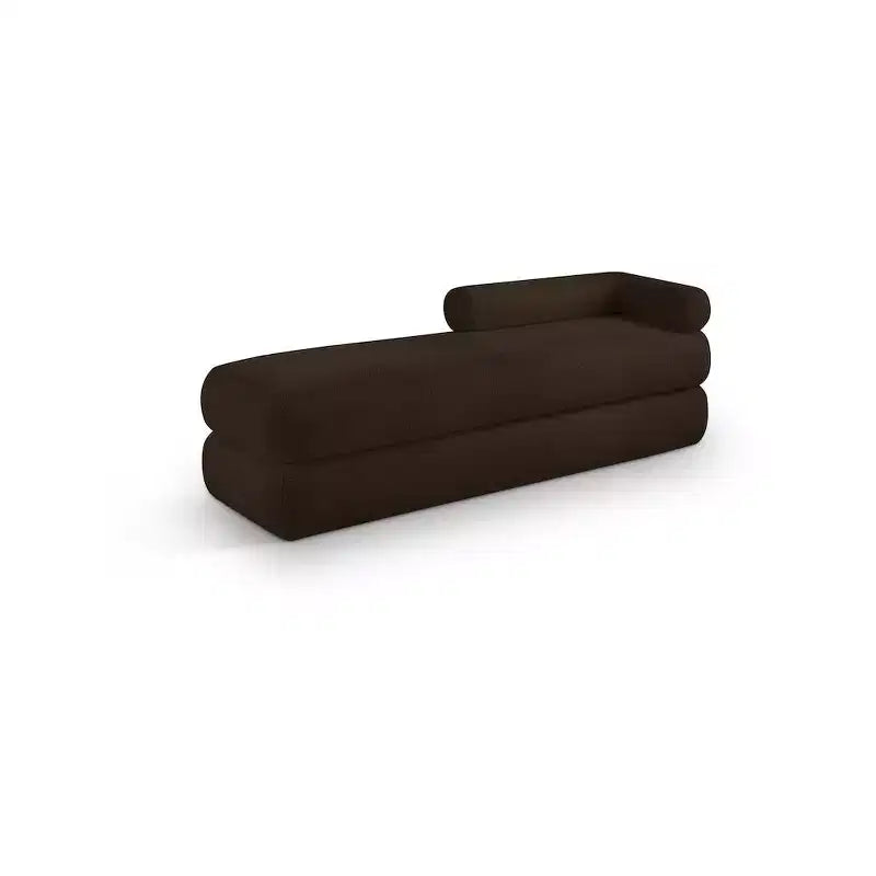 Meridian Furniture, Panca Kennedy in tessuto effetto montone Teddy