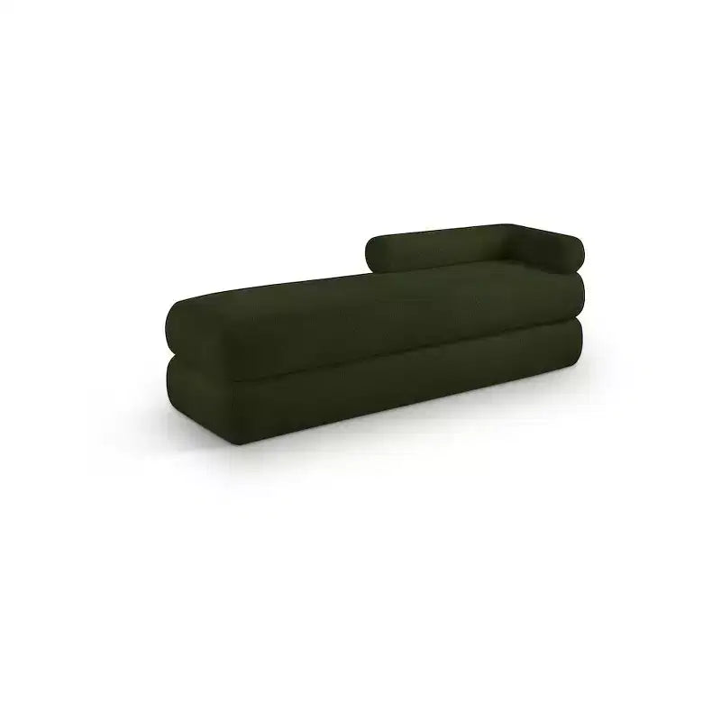 Meridian Furniture, Panca Kennedy in tessuto effetto montone Teddy