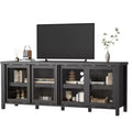 Garvee TV Stand for 65 Inch, Entertainment Center with Storage Cabinet and 4 Sliding Glass Doors, Console Table for Living Room Bedroom