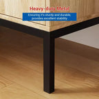31.5 Mobile Credenza Buffet, Mobile Contenitore in Rattan con Ripiani Regolabili, Mobile Dispensa da Cucina per Soggiorno Sala da Pranzo Ingresso