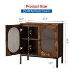 31.5 Mobile Credenza Buffet, Mobile Contenitore in Rattan con Ripiani Regolabili, Mobile Dispensa da Cucina per Soggiorno Sala da Pranzo Ingresso