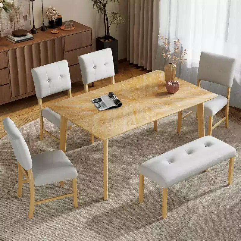 Panca imbottita trapuntata MAYEERTY, panca da fondo letto in tessuto