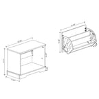 AndMakers Mobile Porta Scarpe Bianco Antico da 44.98 cm H x 60 cm L con 1 Cassetto a Ribalta e Ripiano Regolabile
