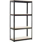 Acekool Scaffale Metallico a 4 Ripiani Regolabili, Scaffalatura Senza Bulloni, Ripiani in Acciaio Resistente per Cucina, Garage o Officina