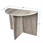 Tavolino consolle Patrice 20 Art Déco minimalista, in marmo naturale e fatto a mano