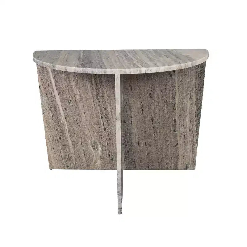 Tavolino consolle Patrice 20 Art Déco minimalista, in marmo naturale e fatto a mano