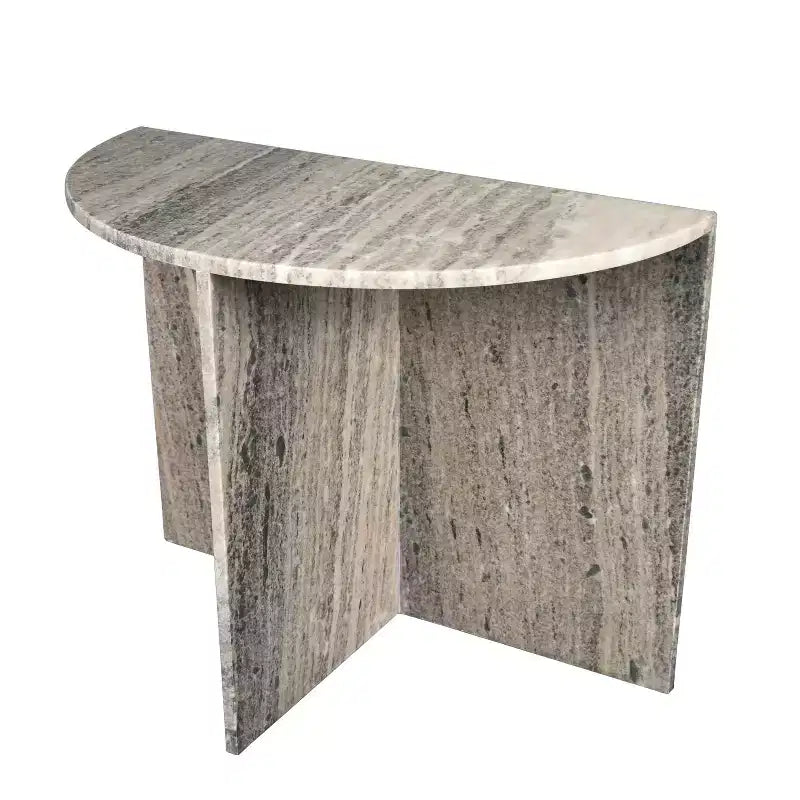 Tavolino consolle Patrice 20 Art Déco minimalista, in marmo naturale e fatto a mano